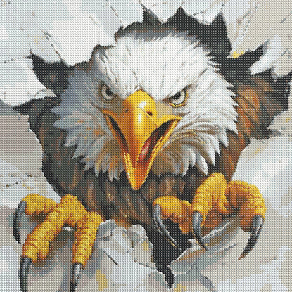 Eagle Breaking Through The Wall - Full Round Drill Diamond Painting 40*40CM