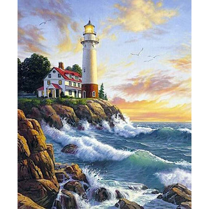 Lighthouse - Full Square Drill Diamond Painting 50*60CM