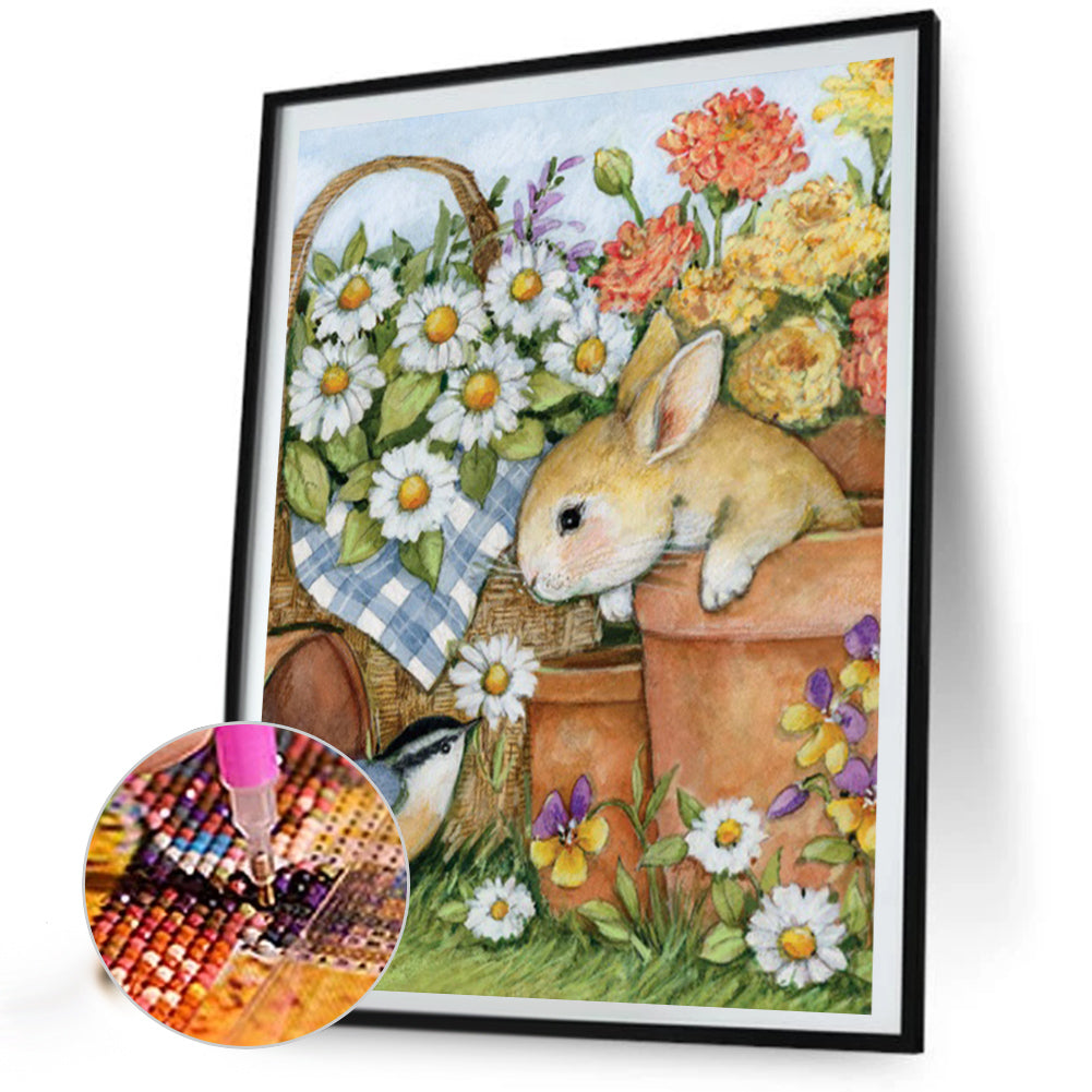 Rabbit - Full AB Square Drill Diamond Painting 40*50CM