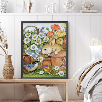 Rabbit - Full AB Square Drill Diamond Painting 40*50CM