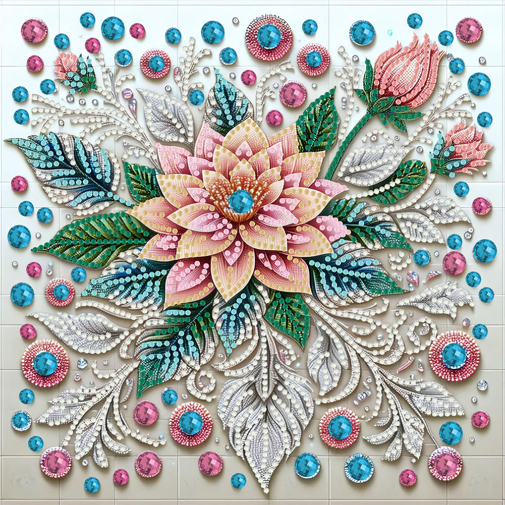 Gem Flower - Special Shaped Drill Diamond Painting 30*30CM
