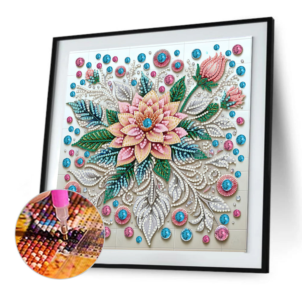 Gem Flower - Special Shaped Drill Diamond Painting 30*30CM