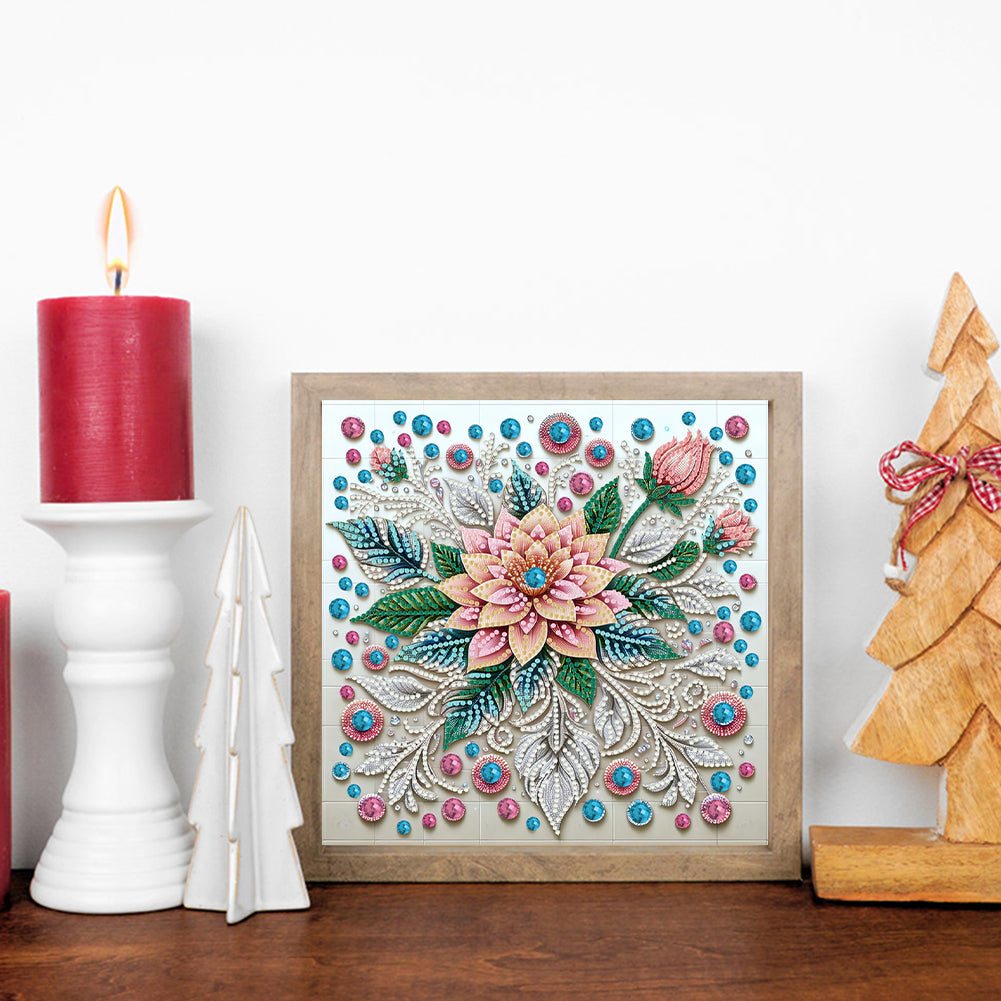Gem Flower - Special Shaped Drill Diamond Painting 30*30CM