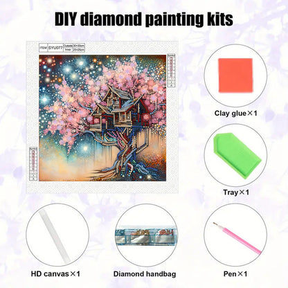 Tree Of Life House - Special Shaped Drill Diamond Painting 30*30CM