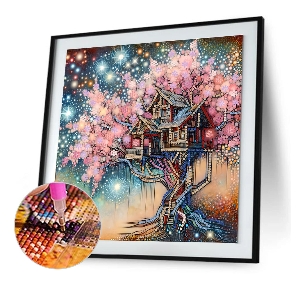 Tree Of Life House - Special Shaped Drill Diamond Painting 30*30CM
