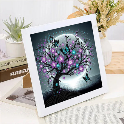 Butterfly Tree - Special Shaped Drill Diamond Painting 30*30CM