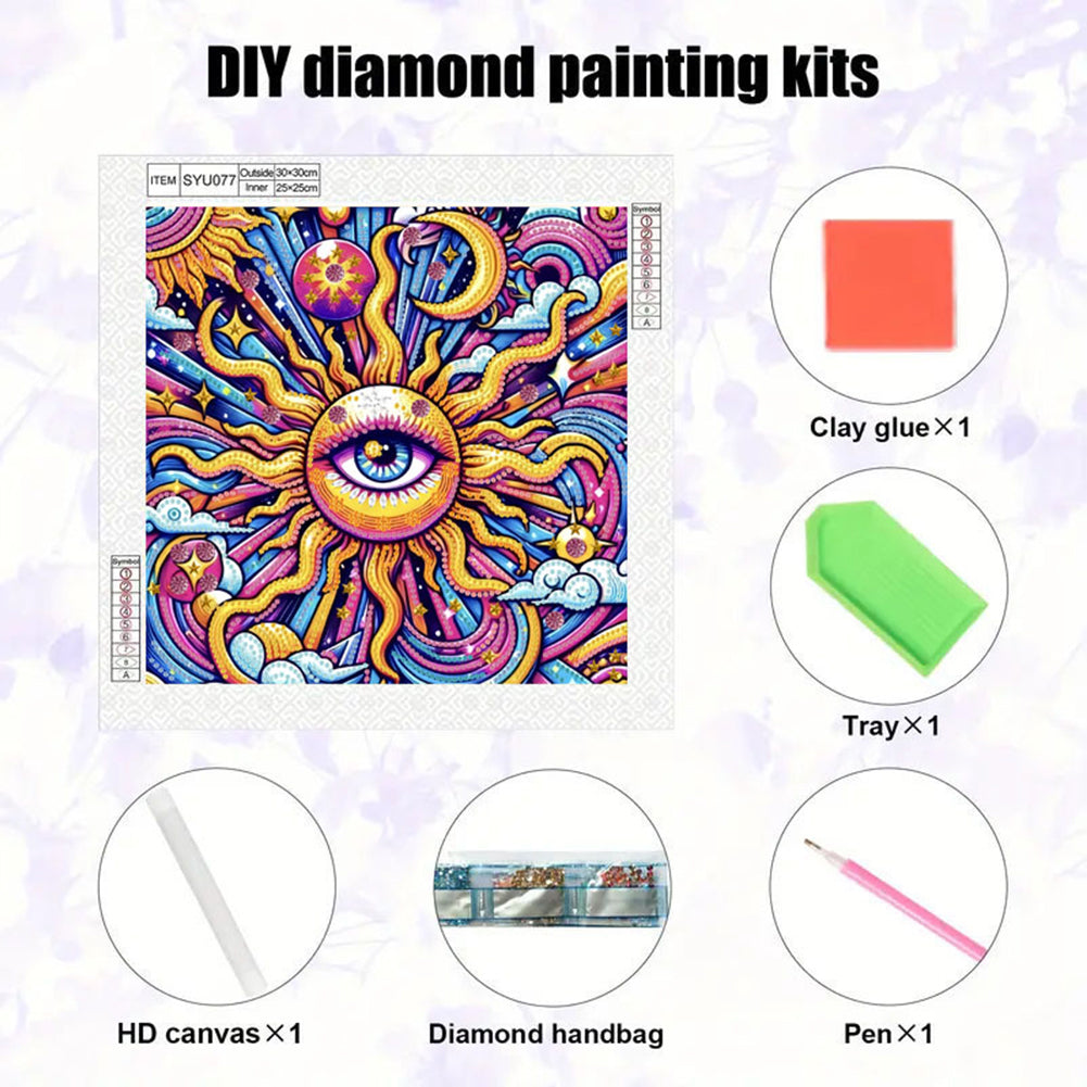 Sun Eyes - Special Shaped Drill Diamond Painting 30*30CM