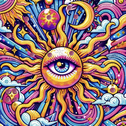 Sunny Eyes - Special Shaped Drill Diamond Painting 30*30CM