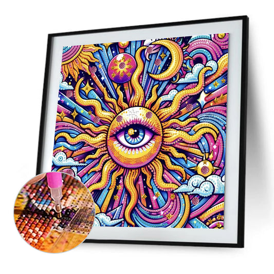 Sun Eyes - Special Shaped Drill Diamond Painting 30*30CM