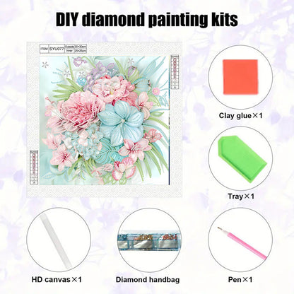 Blooming Flowers - Special Shaped Drill Diamond Painting 30*30CM