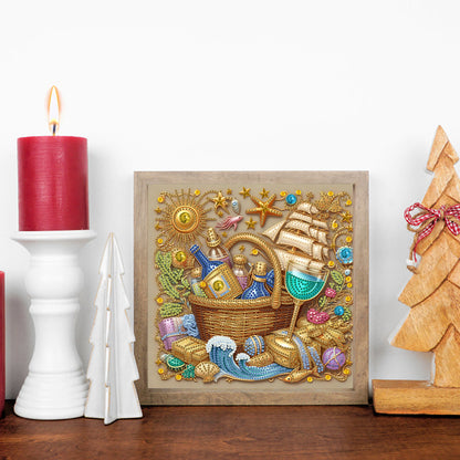 Sailboat Gemstone - Special Shaped Drill Diamond Painting 30*30CM