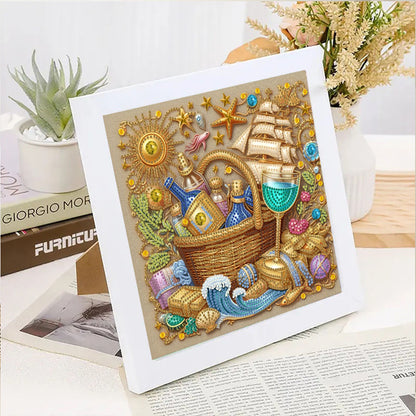 Sailboat Gemstone - Special Shaped Drill Diamond Painting 30*30CM