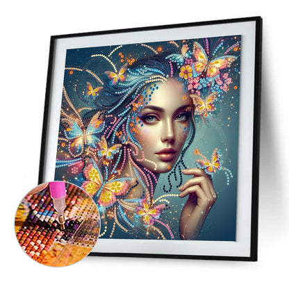 Butterfly Woman - Special Shaped Drill Diamond Painting 30*30CM