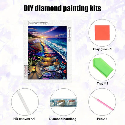 Beach Shell Stone - Special Shaped Drill Diamond Painting 30*40CM