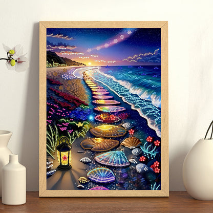 Beach Shell Stone - Special Shaped Drill Diamond Painting 30*40CM