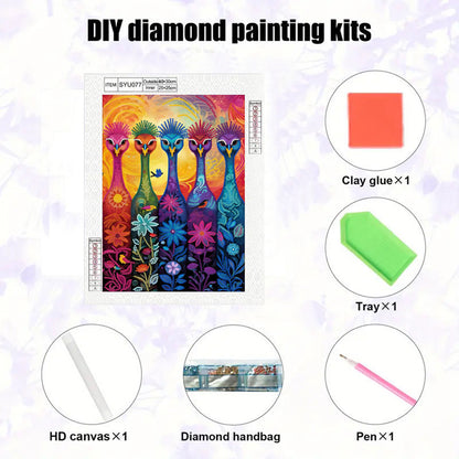 Ostrich - Special Shaped Drill Diamond Painting 30*40CM