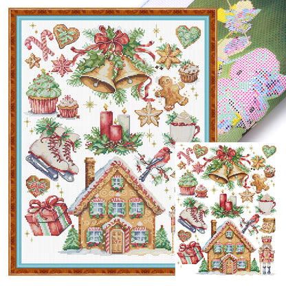 Christmas Gift - 14CT Stamped Cross Stitch 36*50CM(Joy Sunday)