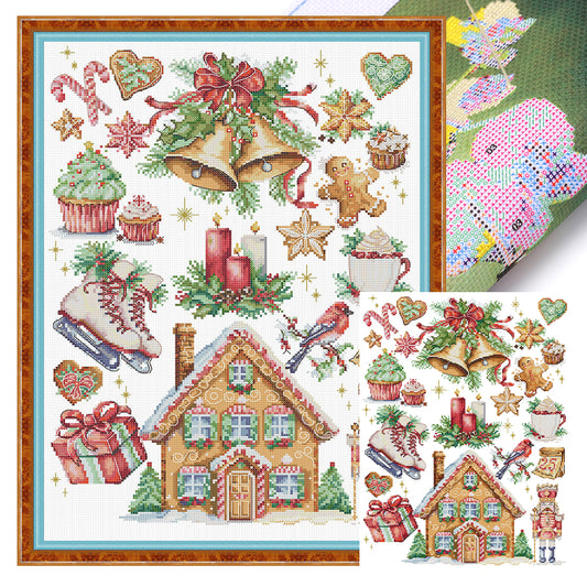 Christmas Gift - 14CT Stamped Cross Stitch 36*50CM(Joy Sunday)