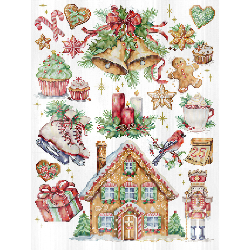 Christmas Gift - 14CT Stamped Cross Stitch 36*50CM(Joy Sunday)