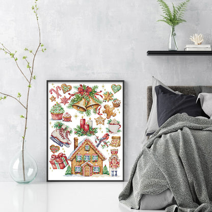 Christmas Gift - 14CT Stamped Cross Stitch 36*50CM(Joy Sunday)