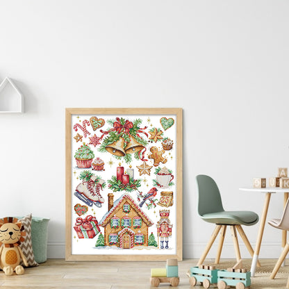 Christmas Gift - 14CT Stamped Cross Stitch 36*50CM(Joy Sunday)