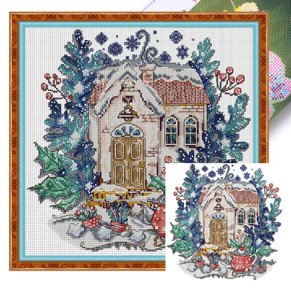 Winter Teapot - 14CT Stamped Cross Stitch 33*33CM(Joy Sunday)