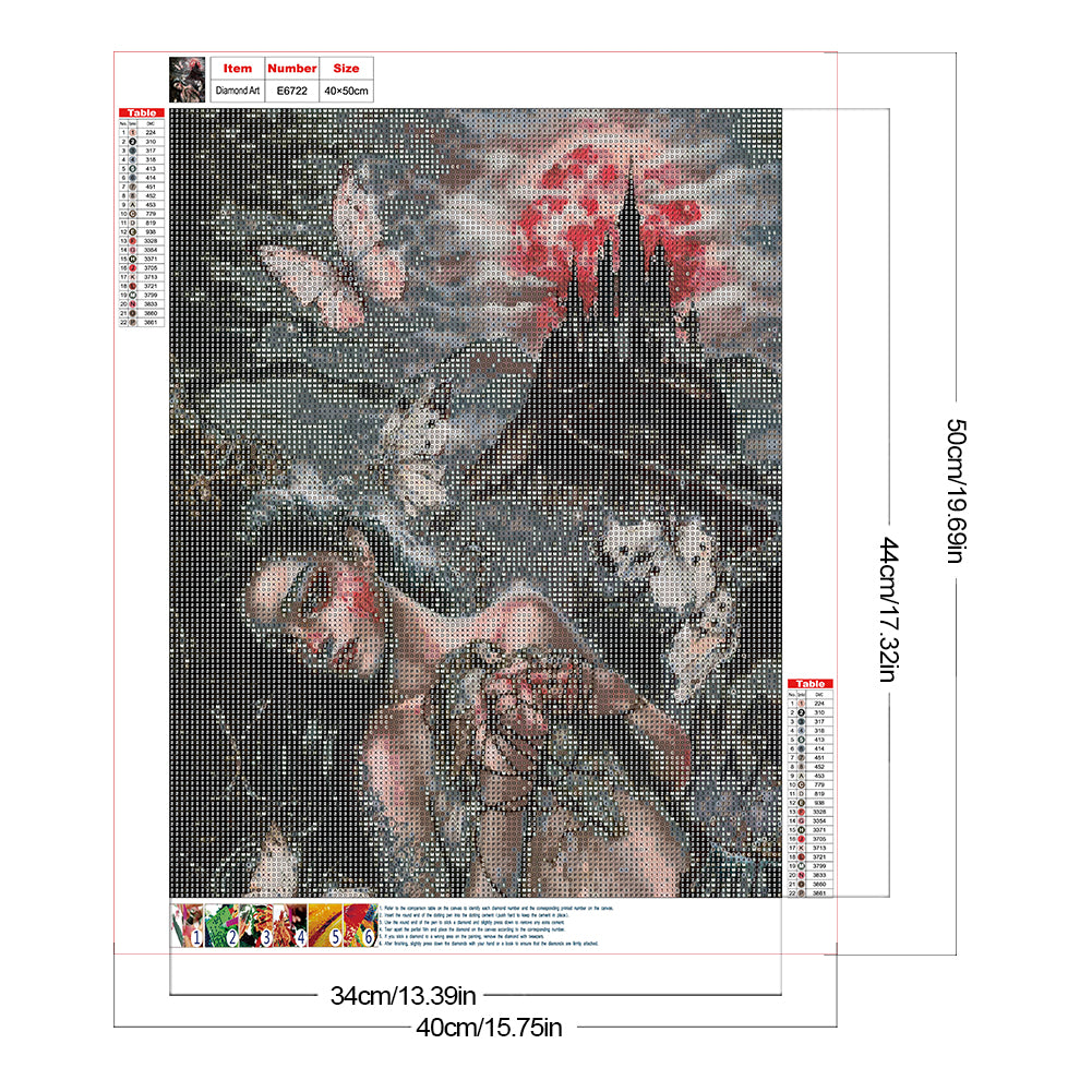 Horror Girl - Full Round Drill Diamond Painting 40*50CM