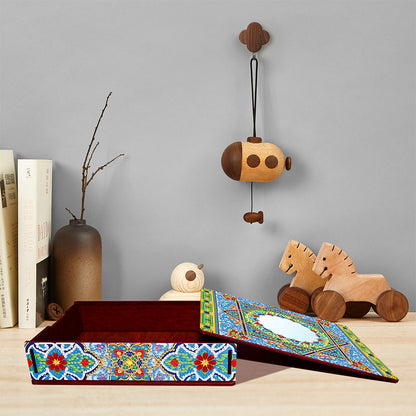 Diamond Painting Storage Box DIY 5D Diamond Painting Jewelry Box for Women Girls