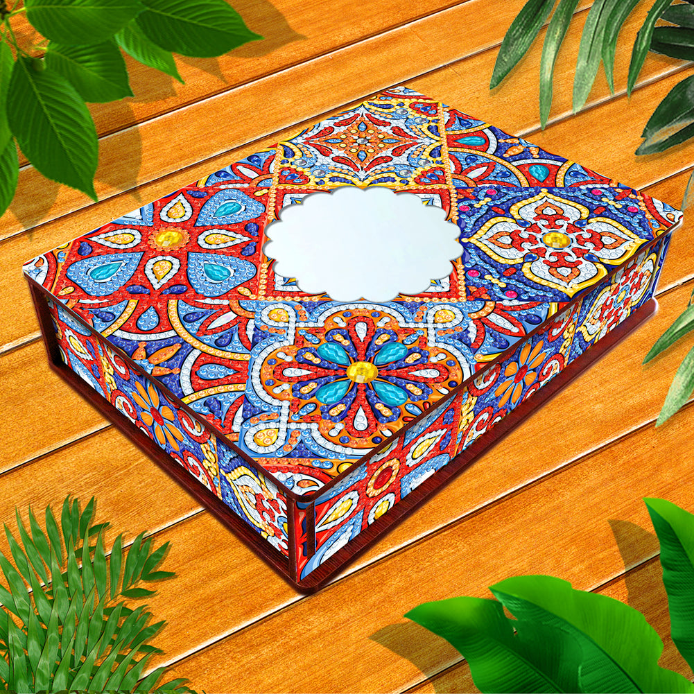 Diamond Painting Storage Box DIY 5D Diamond Painting Jewelry Box for Women Girls