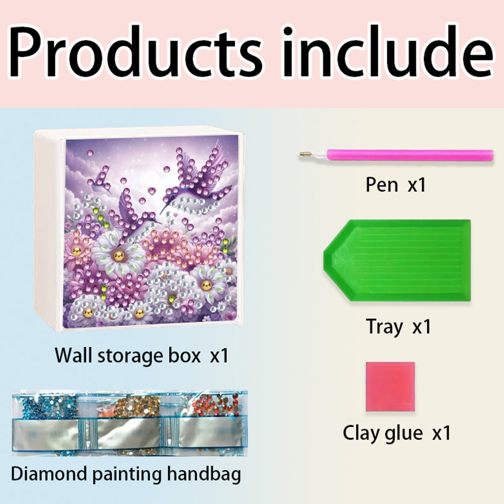 Wall Mounted Love Diamond Painting Storage Box Storage Case for Adults Beginners