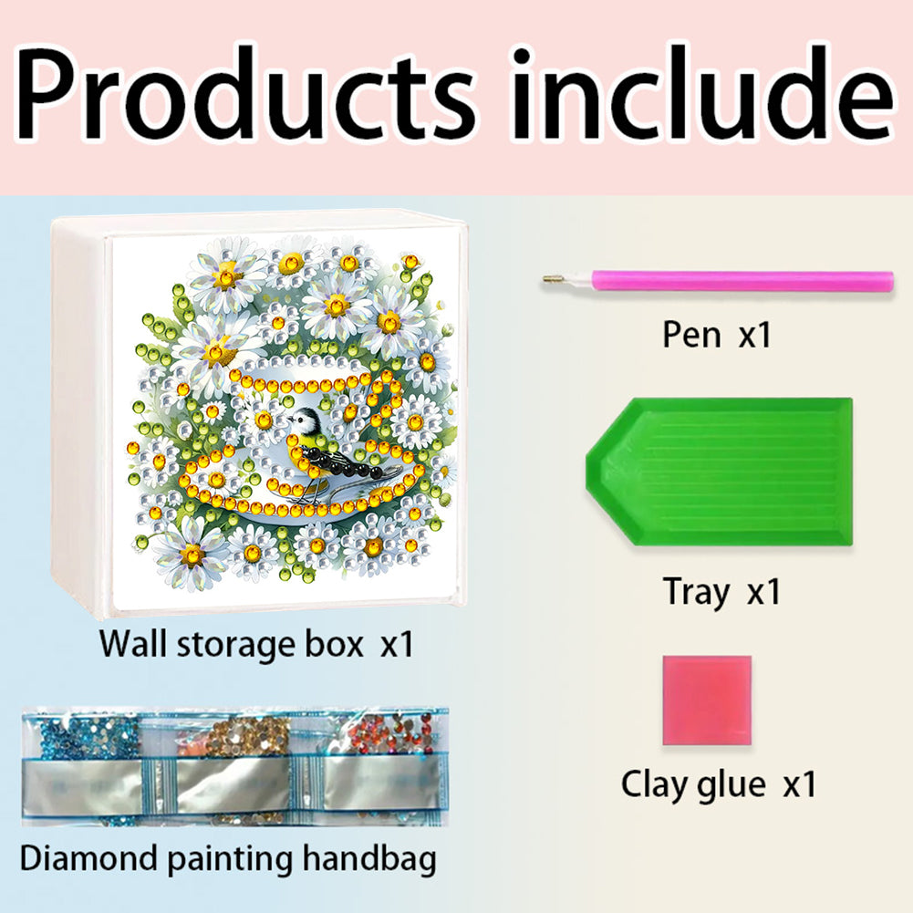 Wall Mounted Love Diamond Painting Storage Box Storage Case for Adults Beginners