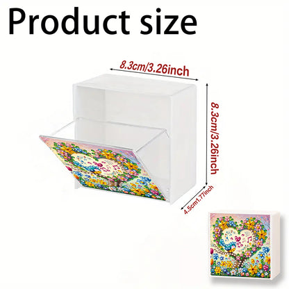 Wall Mounted Love Diamond Painting Storage Box Storage Case for Adults Beginners