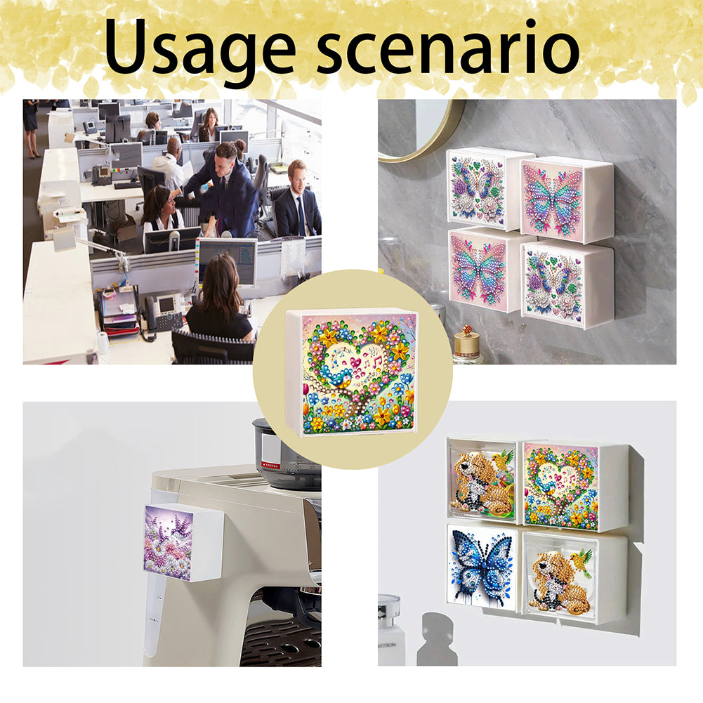 Wall Mounted Love Diamond Painting Storage Box Storage Case for Adults Beginners