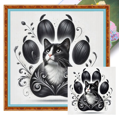 Cat Paw Silhouette - 11CT Stamped Cross Stitch 40*40CM