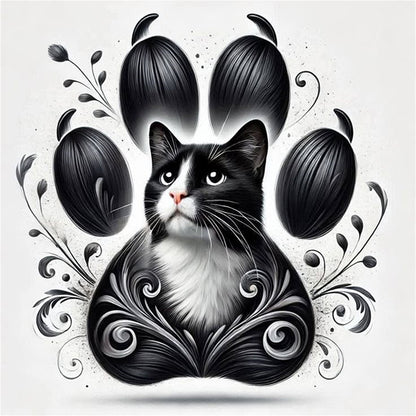 Cat Paw Silhouette - 11CT Stamped Cross Stitch 40*40CM
