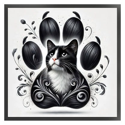 Cat Paw Silhouette - 11CT Stamped Cross Stitch 40*40CM