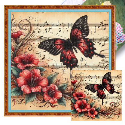 Butterfly - 11CT Stamped Cross Stitch 40*40CM