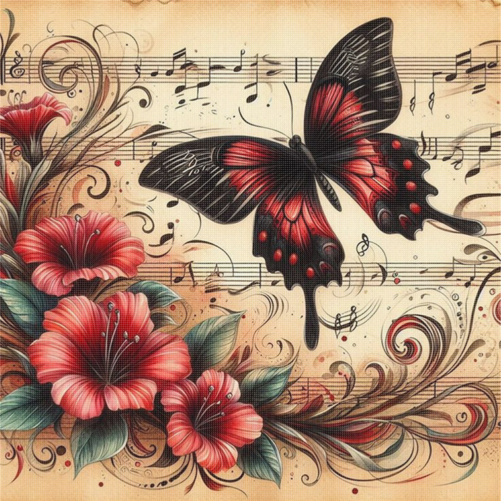 Butterfly - 11CT Stamped Cross Stitch 40*40CM