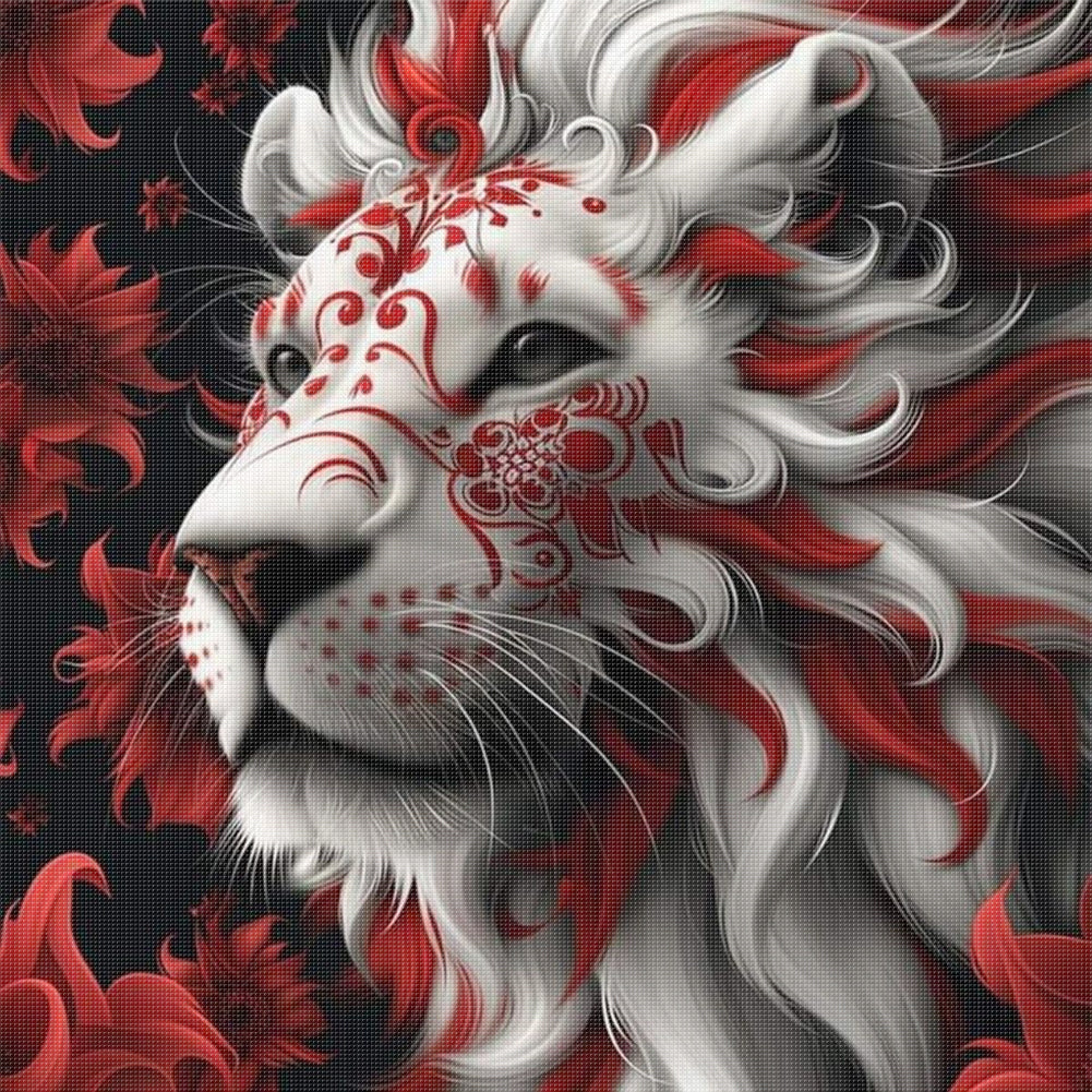 Lion - 11CT Stamped Cross Stitch 40*40CM