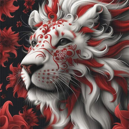 Lion - 11CT Stamped Cross Stitch 40*40CM