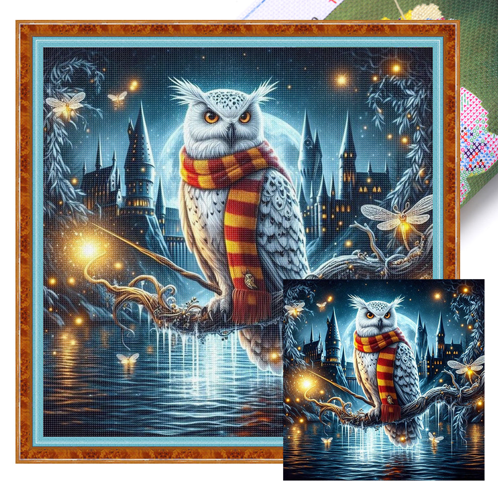 Magic Owl - 11CT Stamped Cross Stitch 40*40CM