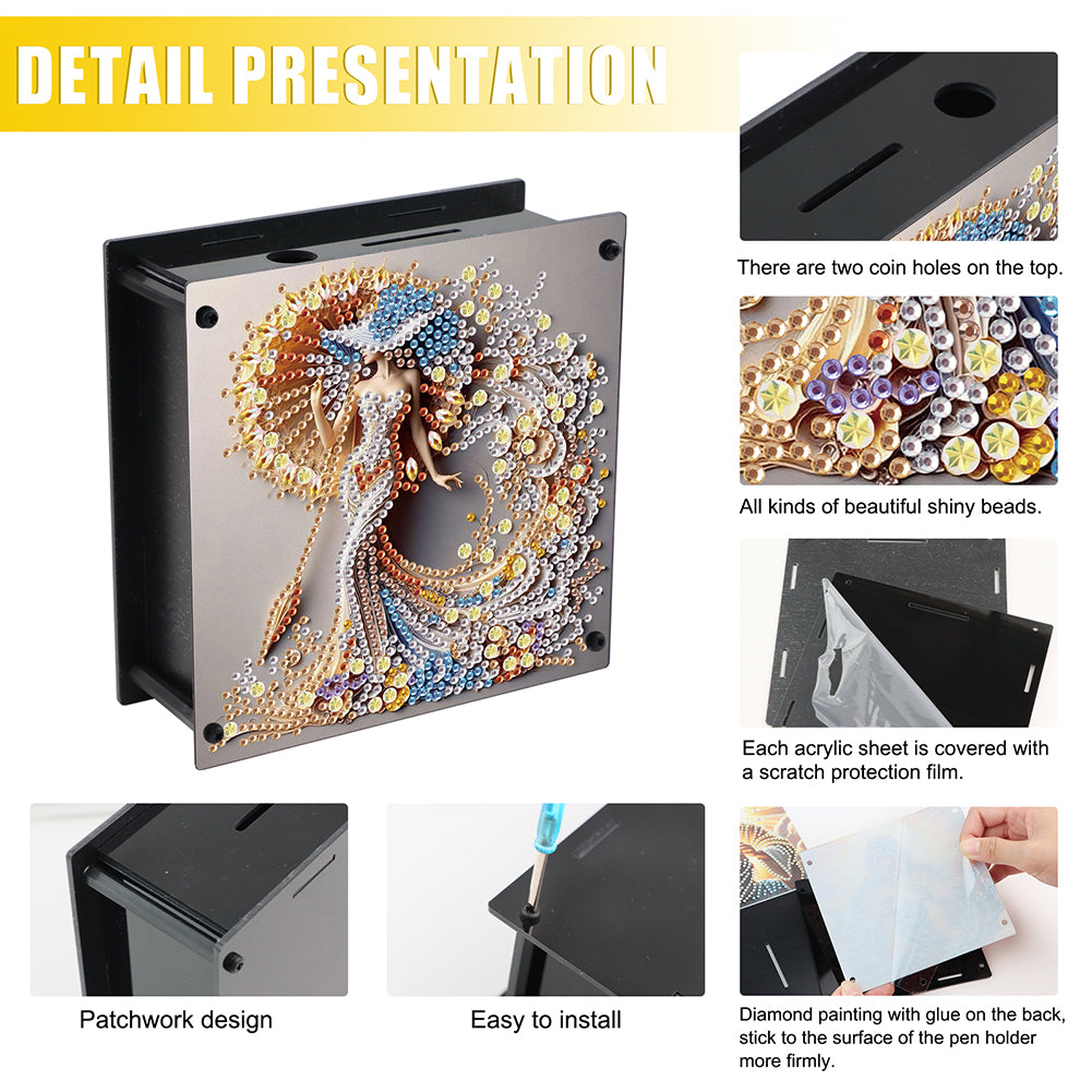 Hummingbird Diamond Painting Change Holder Case Decors for Adults Beginners