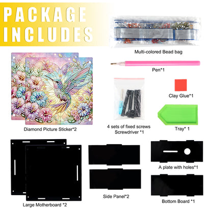 Hummingbird Diamond Painting Change Holder Case Decors for Adults Beginners