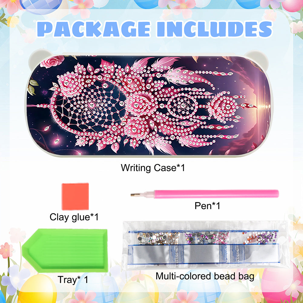 DIY Diamond Painting Pencil Case for Pens Brushes Accessories Travel Pencil Case