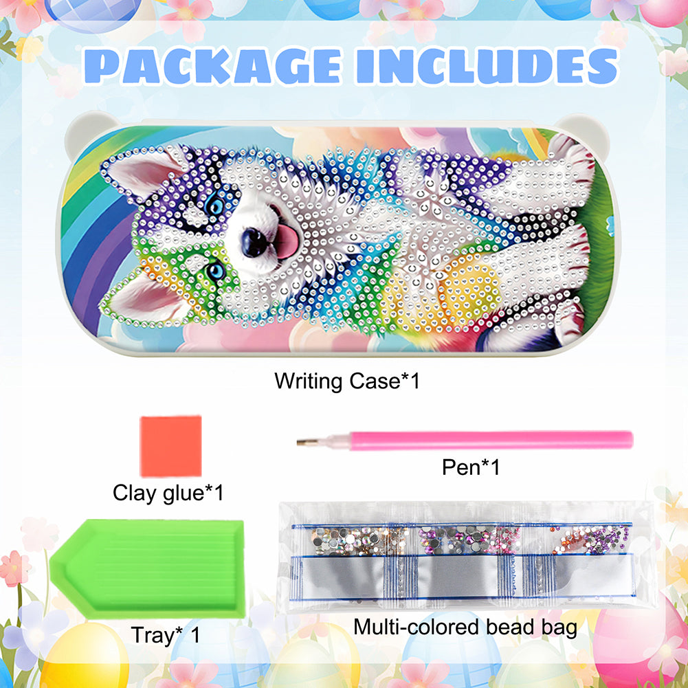DIY Diamond Painting Pencil Case for Pens Brushes Accessories Travel Pencil Case