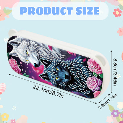 DIY Diamond Painting Pencil Case for Pens Brushes Accessories Travel Pencil Case