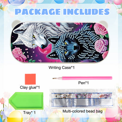DIY Diamond Painting Pencil Case for Pens Brushes Accessories Travel Pencil Case