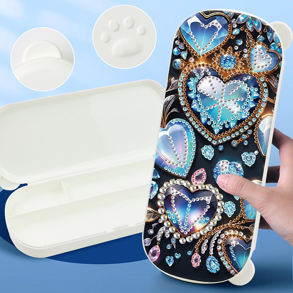 DIY Diamond Painting Pencil Case for Pens Brushes Accessories Travel Pencil Case