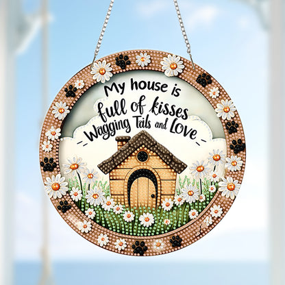 Acrylic 2D Flat DIY Hanging Diamond Art Kits Special Shape Wall Door Decoration