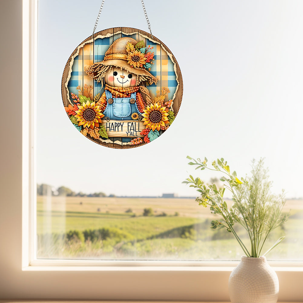 Acrylic 2D Flat DIY Hanging Diamond Art Kits Special Shape Wall Door Decoration